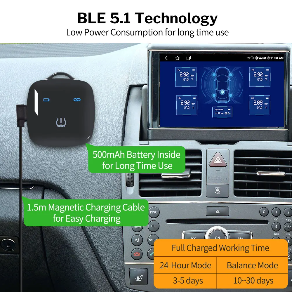 Système de surveillance de la pression des pneus sans fil du véhicule,  système de surveillance de la pression des pneus universel programmable -  Chine TPMS voiture, TPMS interne voiture