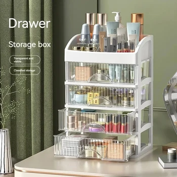 Tiroir bijoux maquillage boîte de rangement grande capacité Transparent maquillage boîte de rangement multicouche multi-fonctionnel organiseur de bureau 1
