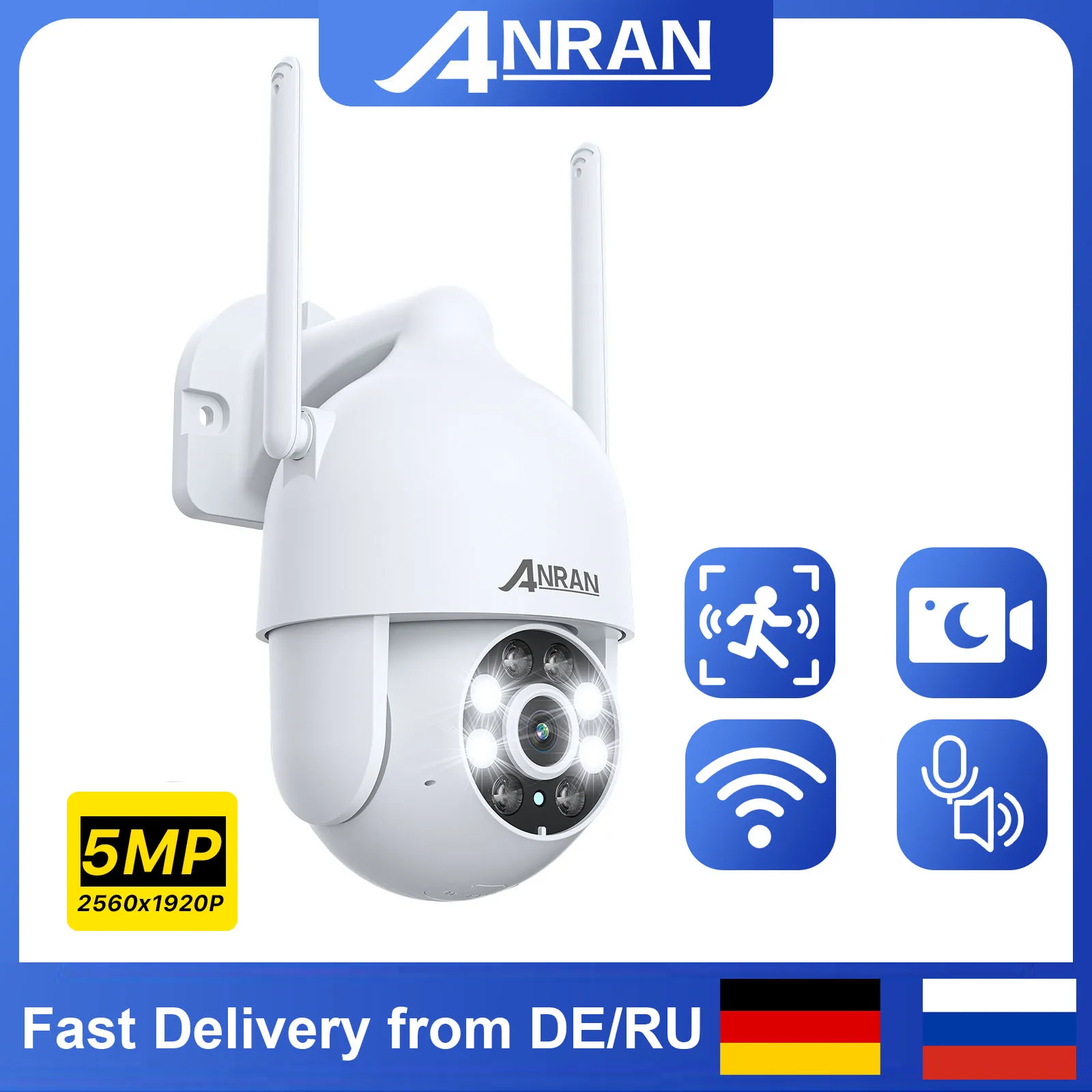 ANRAN Solar Kamera FUNK &Uuml;BERWACHUNGSKAMERA Outdoor WLAN WIFI IP