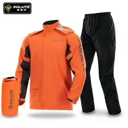 Men's Ultralight Waterproof Outdoor Rain Suit with Shoe Covers - M (Orange - 0901)