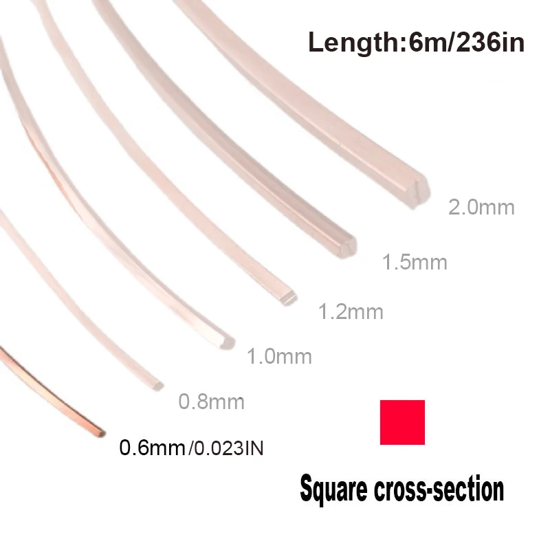 Eco-Friendly Copper Square Wire Variety Pack for Jewelry Making and DIY Accessories