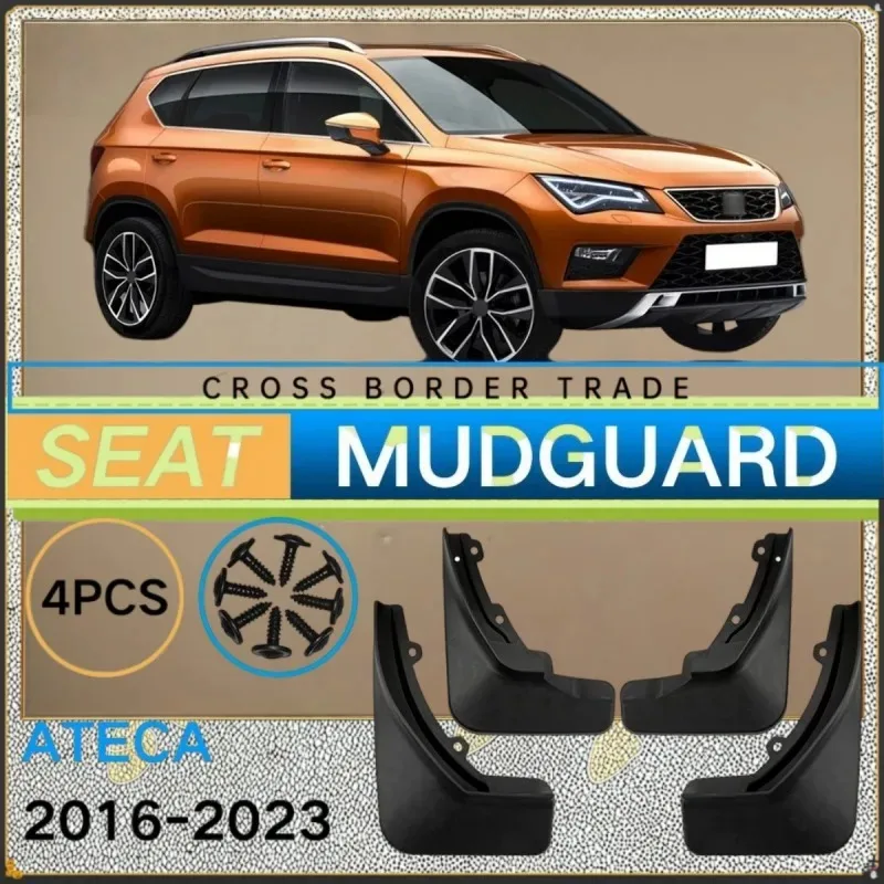 SEAT Ateca KH7 20172024 4PCS 리어 세트 스플래시 가드 앞뒤 머드가드 머드플랩 펜더 커버 머드가드 부품 자동차 액세서리