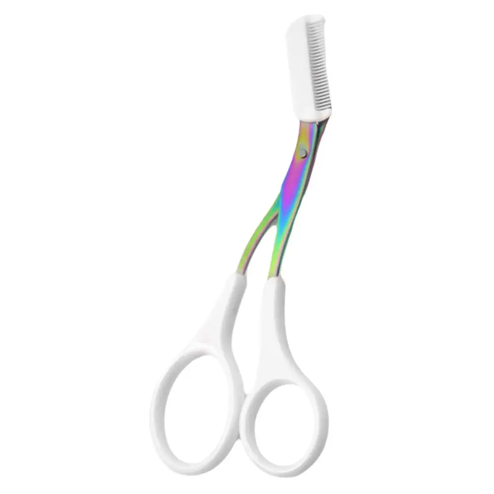 Eyebrow Trimmer Scissor Colorful Stainless Steel With Accessories Makeup Removal Hair Shaping Comb Shaver Grooming M6B4 5