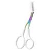 Eyebrow Trimmer Scissor Colorful Stainless Steel With Accessories Makeup Removal Hair Shaping Comb Shaver Grooming M6B4 5