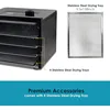 Elite Gourmet Food Dehydrator, Stainless Steel Trays Food Dehydrator, Adjustable Temperature Controls, Jerky Herbs Fruit Veggies 2