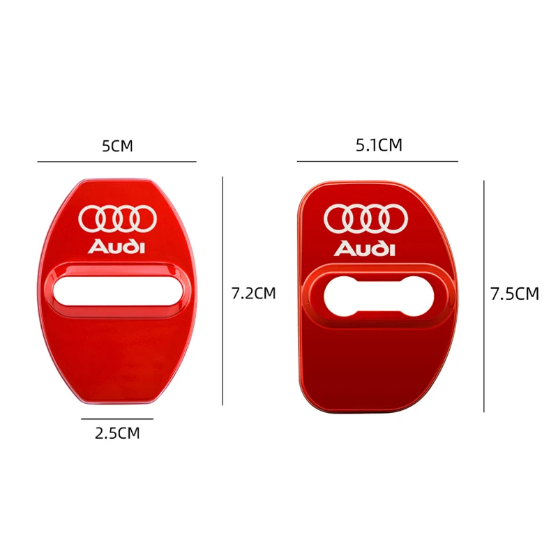 Car accessories 4 PCS Car Door Lock Cover for Audi A3 A4 A5 A6 A7 Q2 Q3 Q5 Q8 TT S3 S4 S5 S6 Stainless Steel Protective Cases