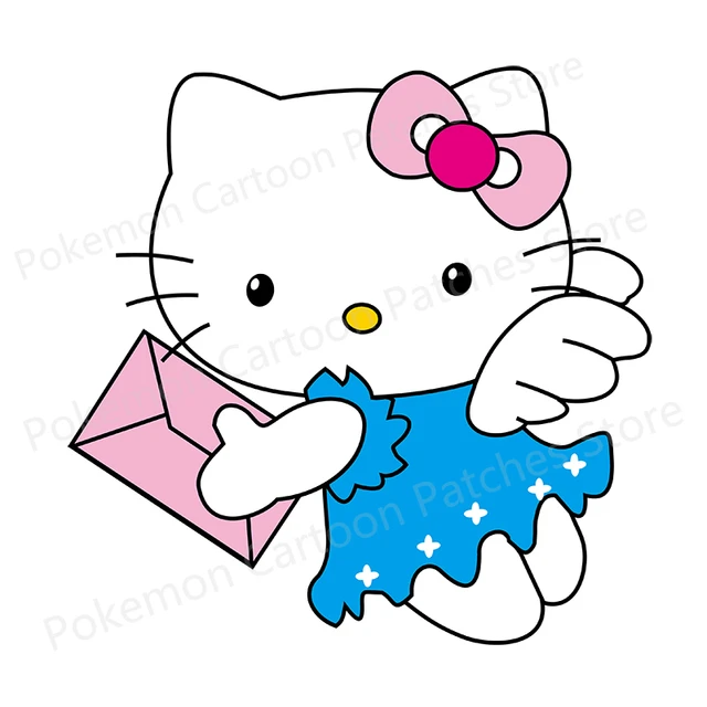 Hello Kitty Iron on Patches for Clothing My Melody DIY Heat Transfer Patch  Girl T-shirt Thermal Sticker on Clothes Bag Decor