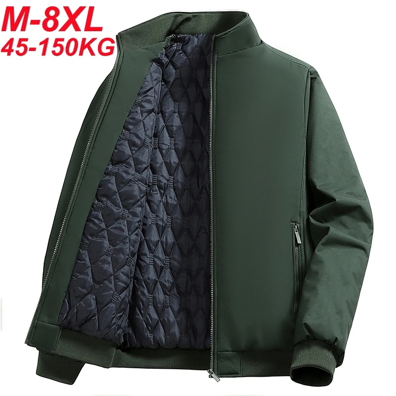Veste manteaux hommes grande taille 8xl 7xl 6xl coton rembourré épaissir chaud coupe-vent mâle hiver vêtements de travail grand vêtements pour hommes