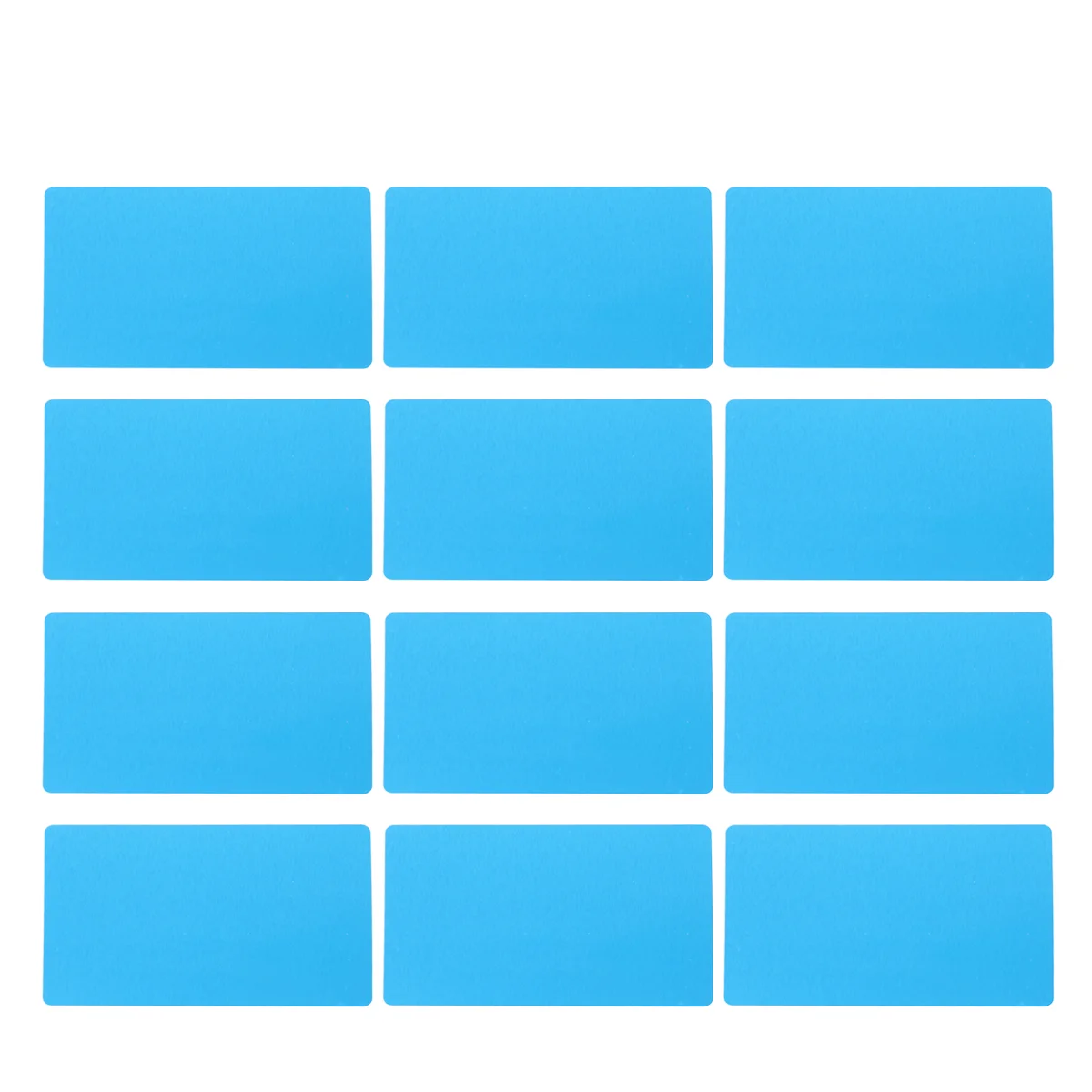 

50 Pcs Business Card DIY Color Name Emblems Aluminum Blank Credit Engraver Office Gift Cards
