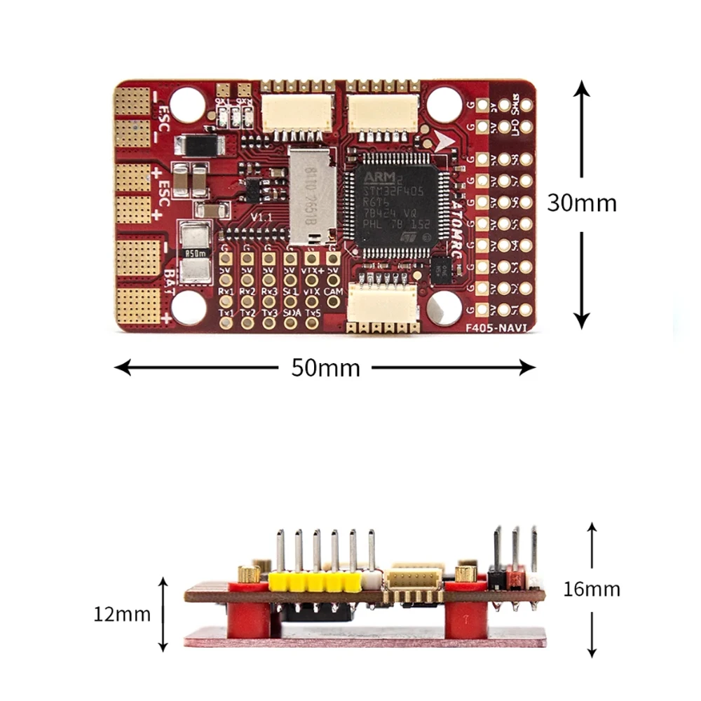 ATOMRC Flight Controller F405 NAVI MINI Airplane RC Drone con accessori per fotocamere 35V 470uf Capacit per aereo da corsa - Image 6