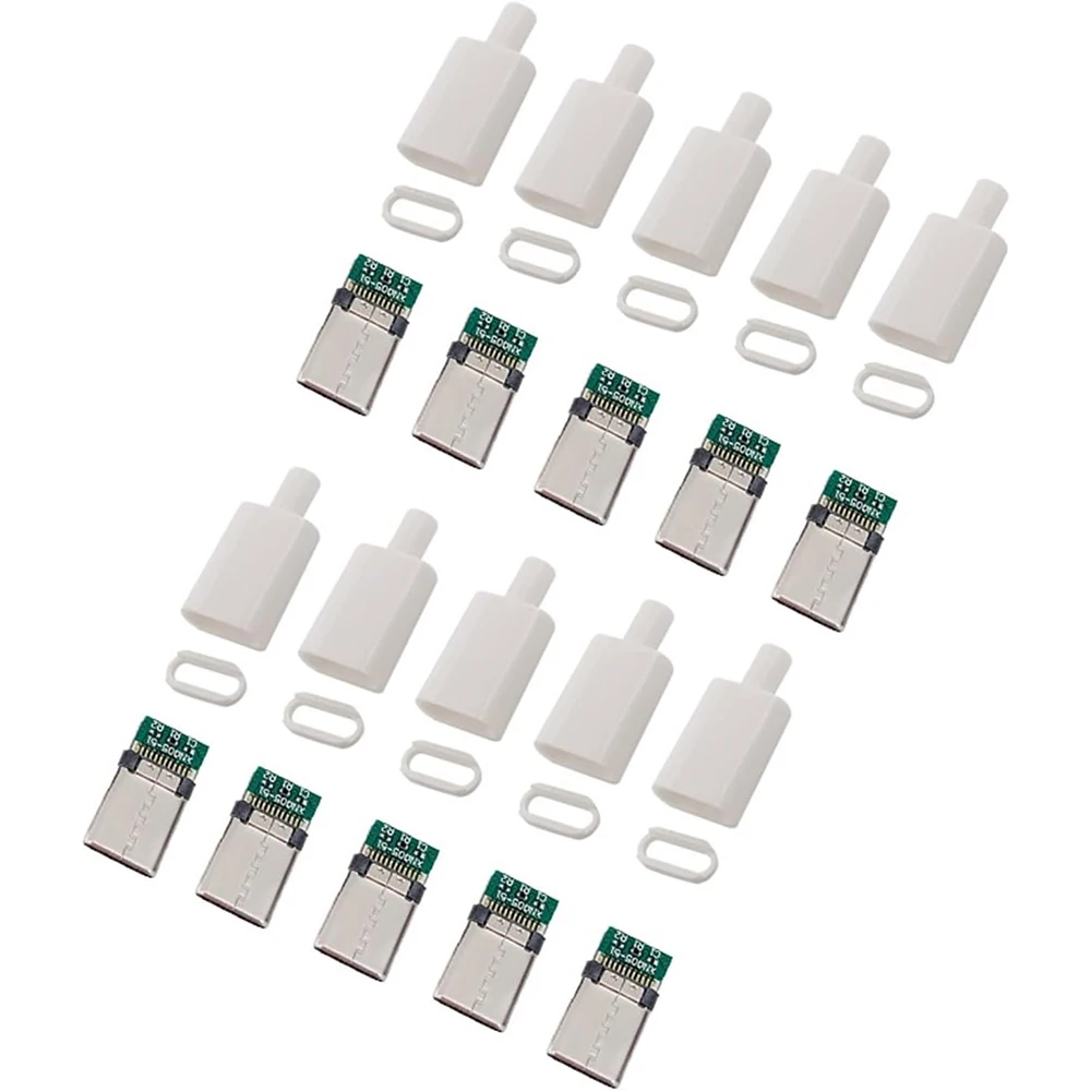 USB C Connector Male Plug DIY Soldering Kit - Enhanced Adapter Cable
