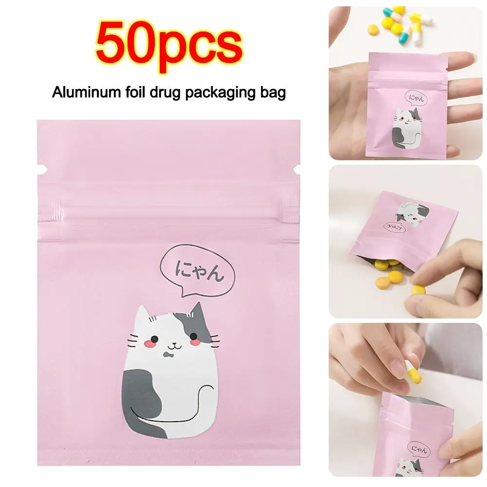 30/50 Pezzi Sacchetto Portapillole Estraibile Riutilizzabile, Organizzatore per Medicinali da Viaggio, Antipolvere con Cerniera, Antiumidità e Autosigillante - immagine 4