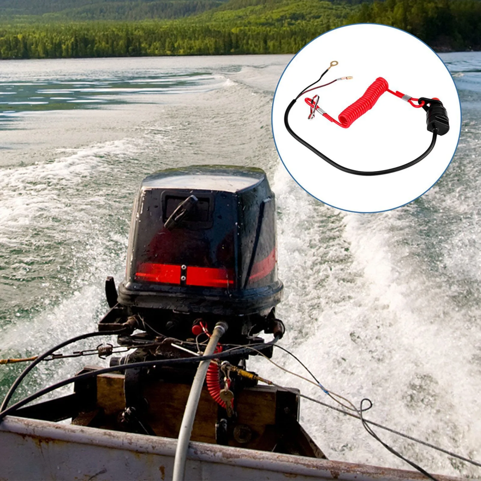 

Boat Outboard Engine Motor Kill Stop Switch Safety Tether Lanyard Motorcycle Accessories Motorcycle Switches