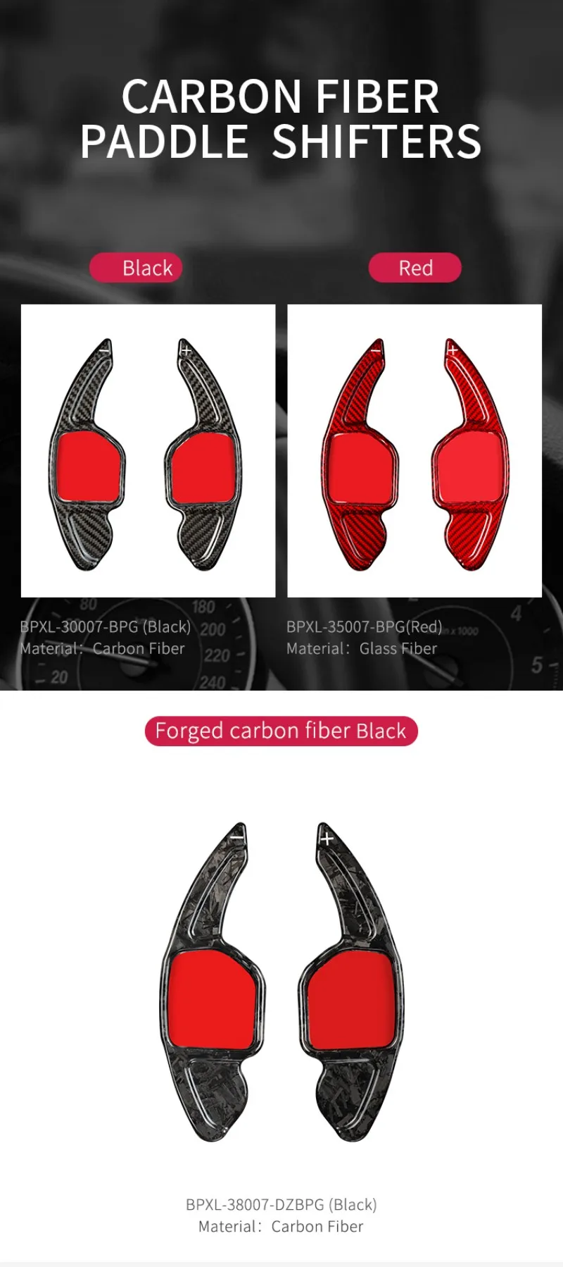 T-carbon Carbon Fiber Steering Wheel Paddle Shift For Audi A3 A4 A5 A6 A7 A8 Q3 Q5 Q7 TT S3 S5 R8 2012-2014