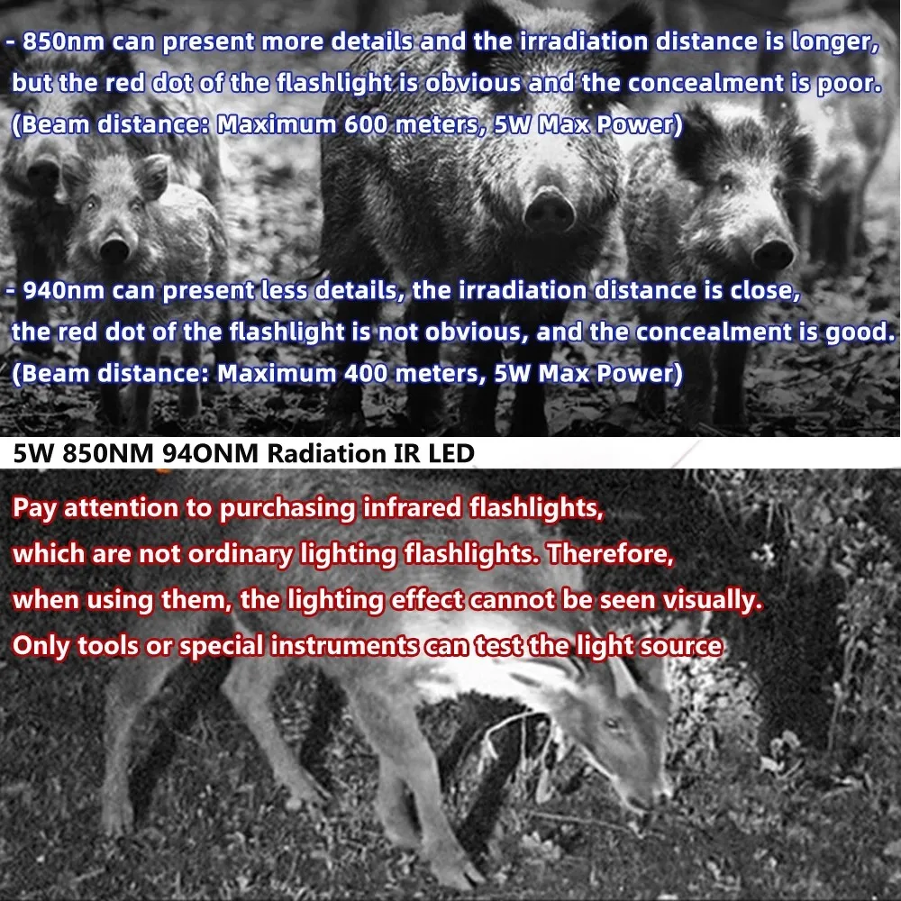 Infrared Night Vision Torch Zoomable Led Ir Illuminator Flashlight_voghion.com