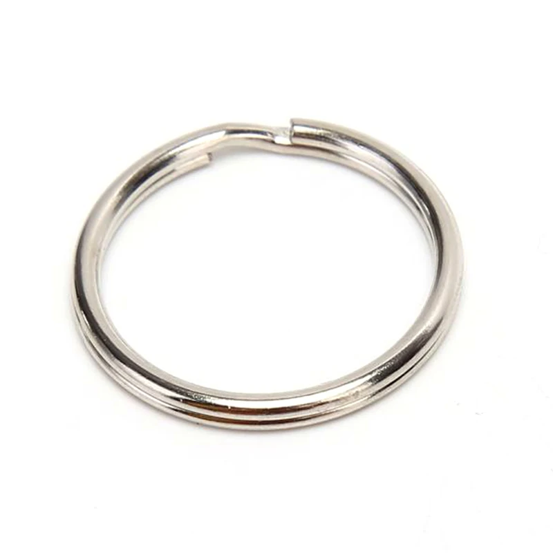 100PCS/lot Stainless Steel Dia 12/15/16/20mm DIY Polished Split Ring Keyrings Key Chain Hoop Loop Key Holder
