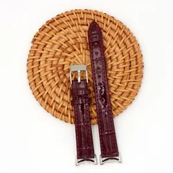 Premium Soft Leather Adjustable Wristband (Wine Red)