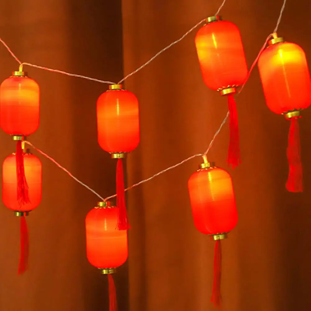 

String Lamp Tassel Design Extra-Long IP44 Waterproof Battery Operated LED Lantern String Lights Ornament