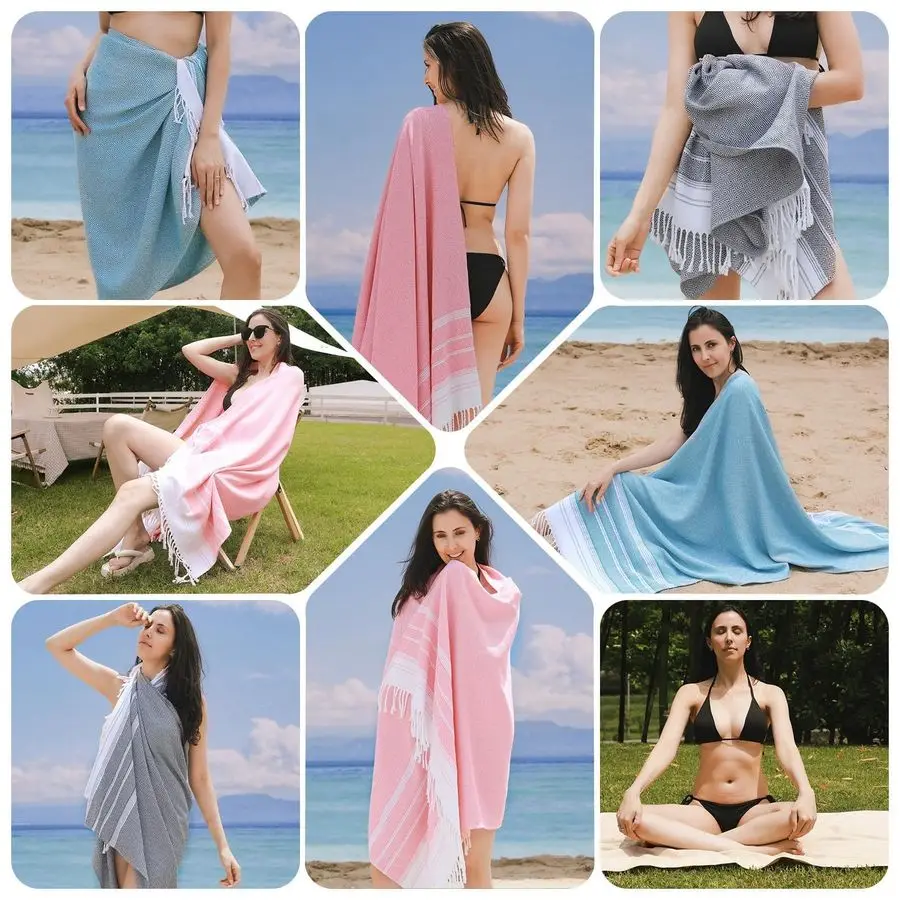 Oversized Turkish beach towel set - image 5