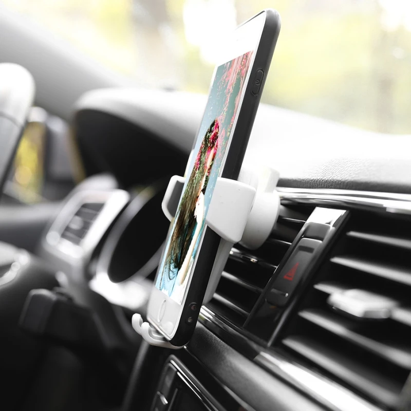 Universal Gravity Auto Phone Holder Car Air Vent Clip Mount Mobile Phone Holder Cell Phone Stand For iPhone 16 15 Xiaomi Samsung