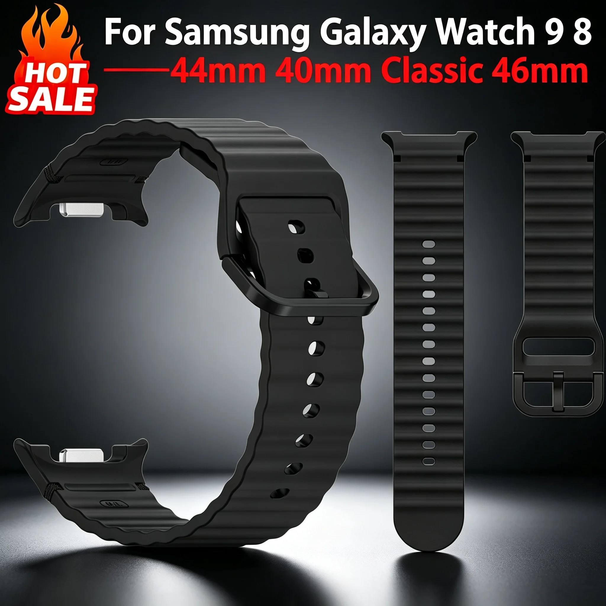 Premium Silicone Sport Strap for Galaxy Watch - Classic Edition
