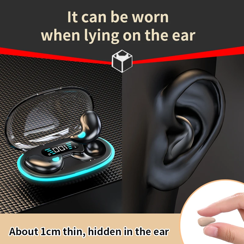 thumbnail image 3 of Miniauriculares inalámbricos X55, cascos con reducción de ruido, juegos deportivos, sueño, Bluetooth 5,0, estéreo HIFI, auriculares de música, 3 of 6