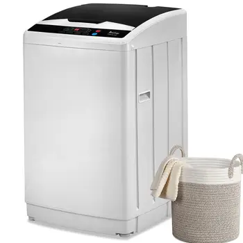 25LBS Portable Full-Automatic Washing Machine Stainless Steel Drum 10 Wash Programs Compact Customized Laundry Solution 1