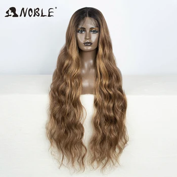 Parrucca in pizzo nobile parrucche sintetiche per le donne parrucca in pizzo da 36 pollici parrucca ondulata parrucca sintetica per capelli naturali parrucca anteriore in pizzo sintetico Cosplay