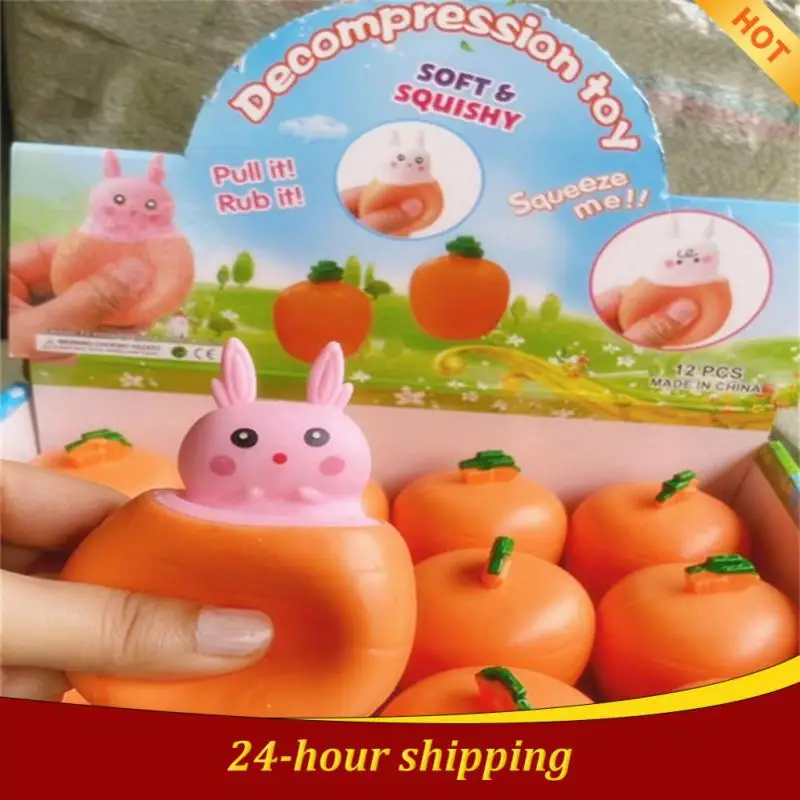 

Novelty Squeeze Carrot Rabbit Shape Toys Decompression Sensory Toys Squishes Toy Stress Relief Funny Squeeze Toys