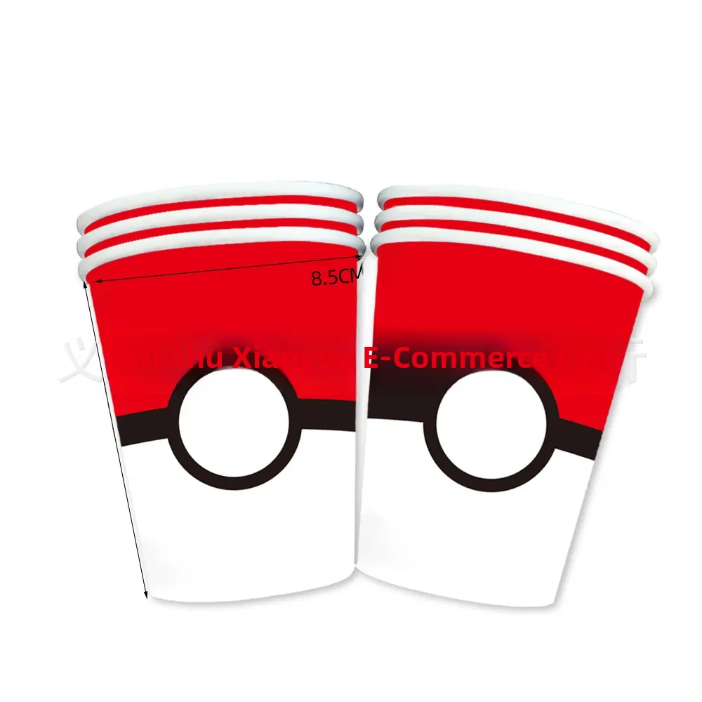 Party supplies Pikachu Fairy Pocket Elf Ball Birthday Party Tableware Paper Plate Tissue Tablecloth Decoration
