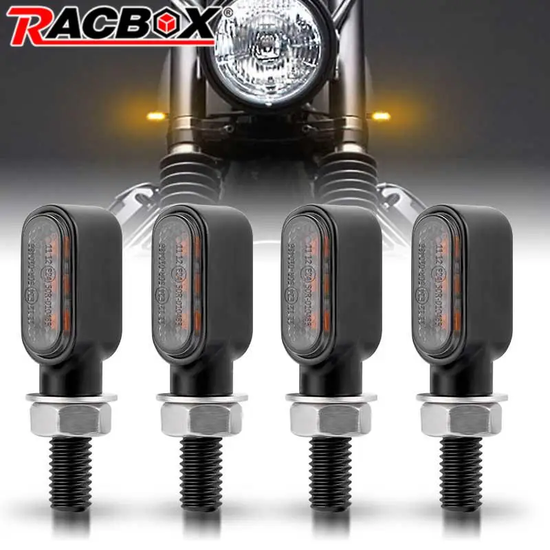 

Motorcycle 8mm Mini 3LED Turn Signal Light Rear Light Indicator Flasher Lamp For Cafe Race Bobber Chopper Sportster 883 1200