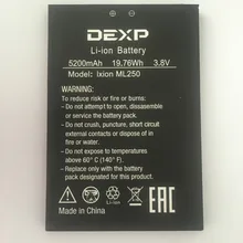 

VBNM New 5200mAh Replacement ML250 Battery For DEXP AMPER M Ixion ML250 ML 250 Baterij Batterie Mobile Phone Batteries