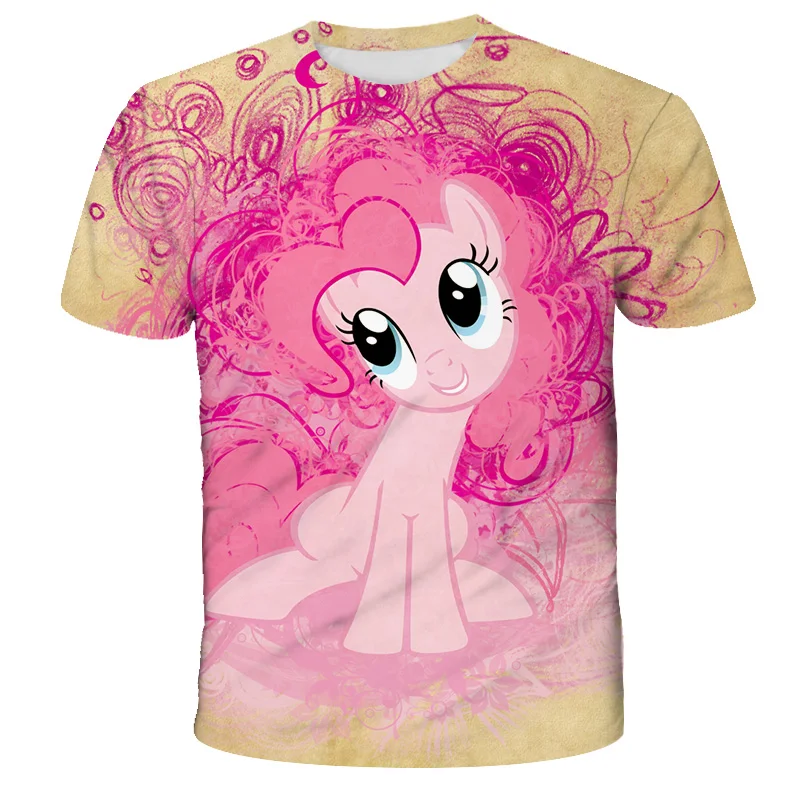 T-Shirts near me 2022 summer new style very cute 3d print pony T shirt kid boys girls unisex short sleeve tops kids fashion loose T shirts funny christmas shirts