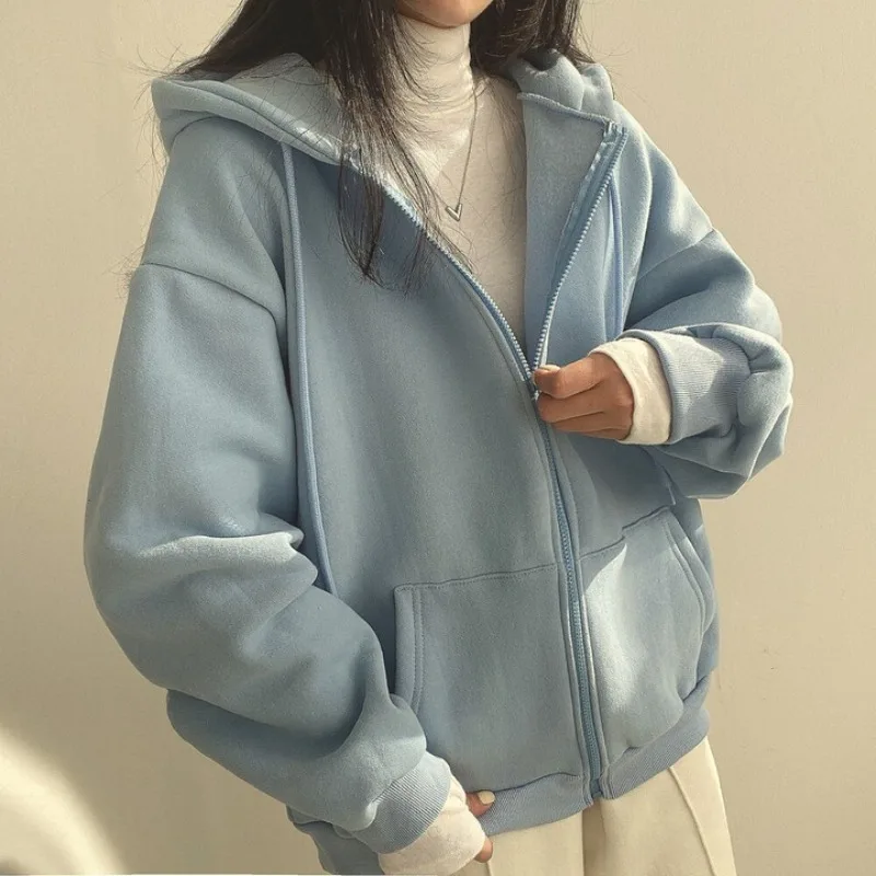 SleepyHungry　アップグレード Sun Faded Boxy Zipper Hoodie