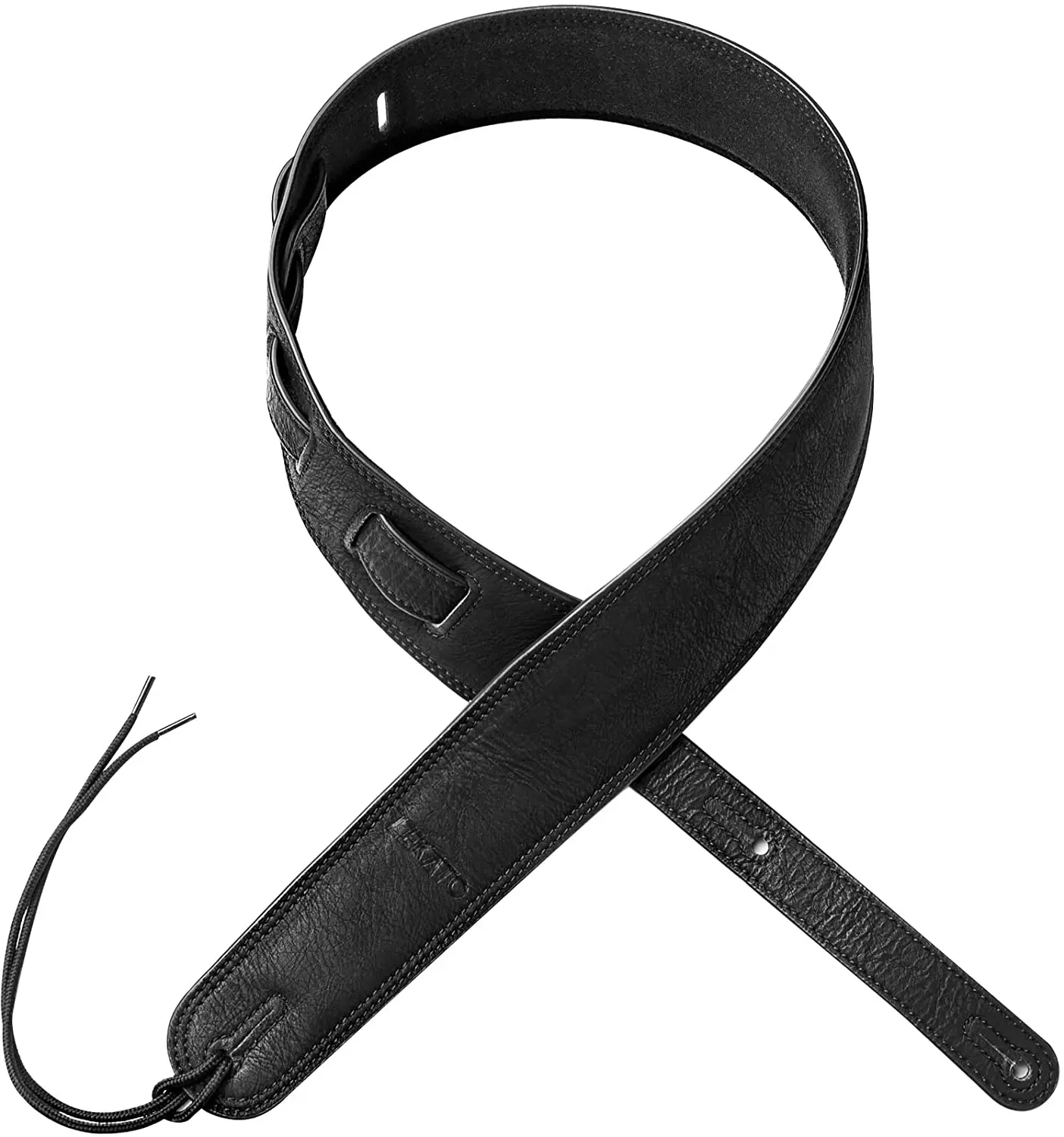 LekatoGuitarStrap25InchWideLeatherwithThickenFoamPaddedfor