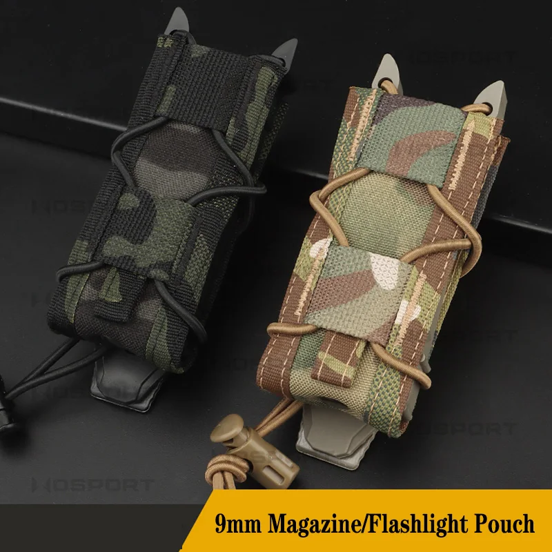 

Tactical Molle 9mm Magazine Pouch for Glock 17 19 M9 1911 Universal Pistol Mag Bag Hunting Flashlight Knife Utility Tool Pouch
