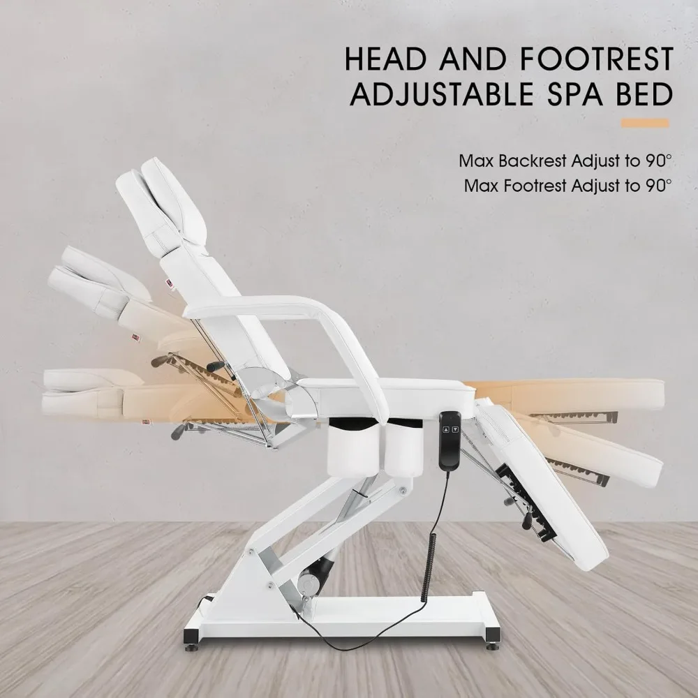 Description Picture 3 of itemFacial Bed Massage Table Electric Height Adjustable Massage Massage Lash Bed for Eyelash Extensions Salon Chair (White)