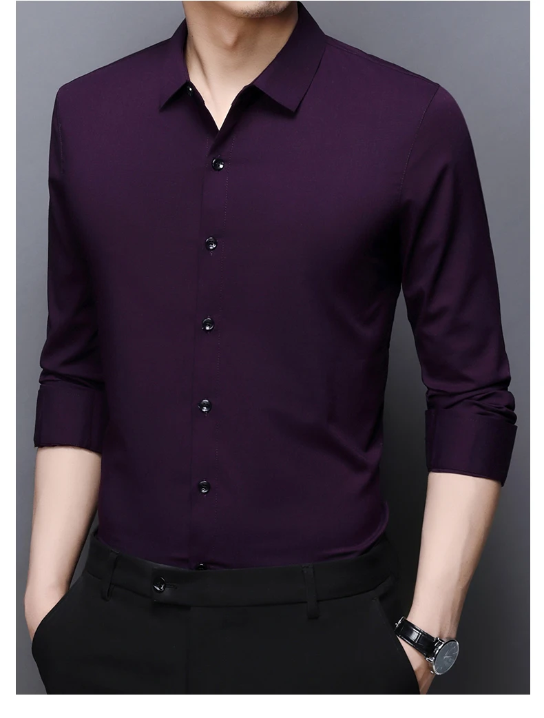 short sleeve button up Top Quality New Fashion Brand  Slim Fit Mens Fashion Dress Shirts Formal Long Sleeve Solid Color Casual Korean Dress Clothes designer short sleeve shirts