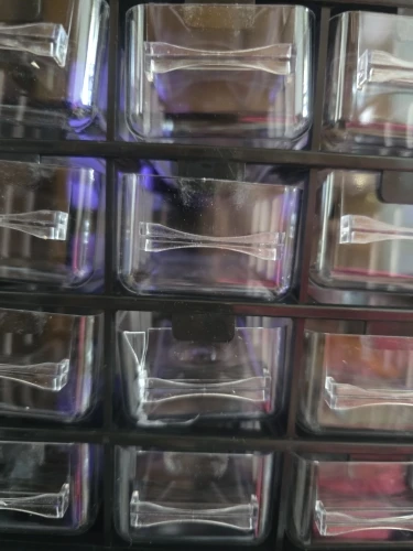 25 Drawer Plastic Drawer Storage Cabinet Storage Hardware and Craft Cabinet with 50 Removable Dividers for Bead Lego Storage photo review