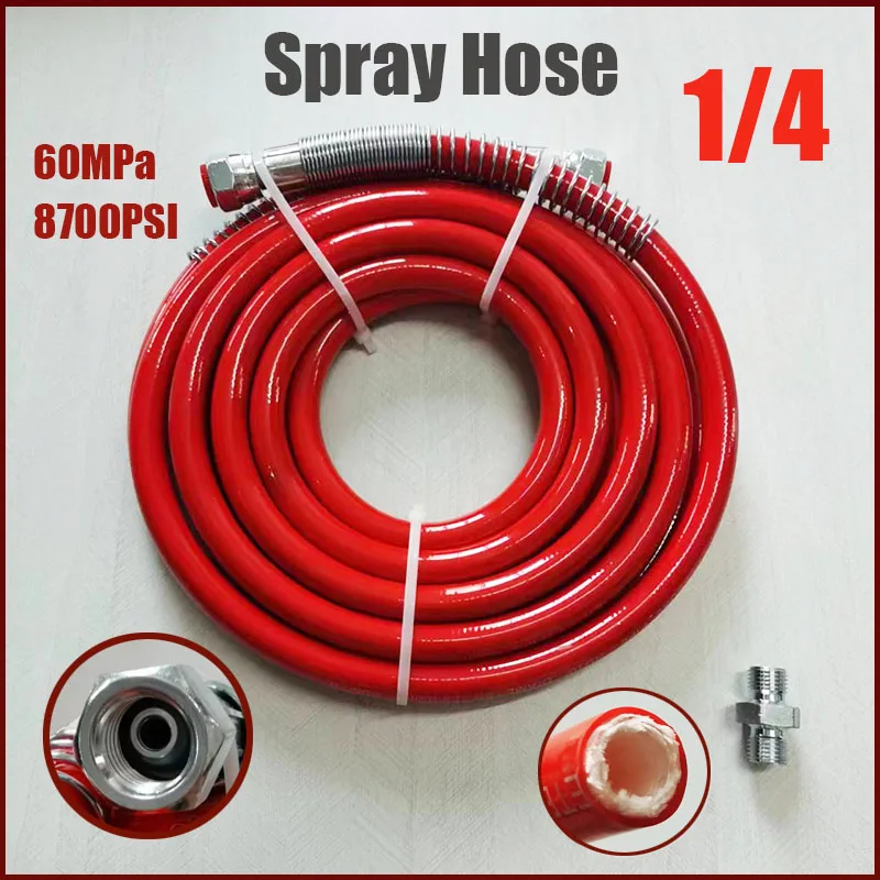 1/4 High pressure Hose BSP 8700Psi Airless paint sprayer spare part paint  sprayer hose paint sprayer Cleaning Hose Accessories - AliExpress