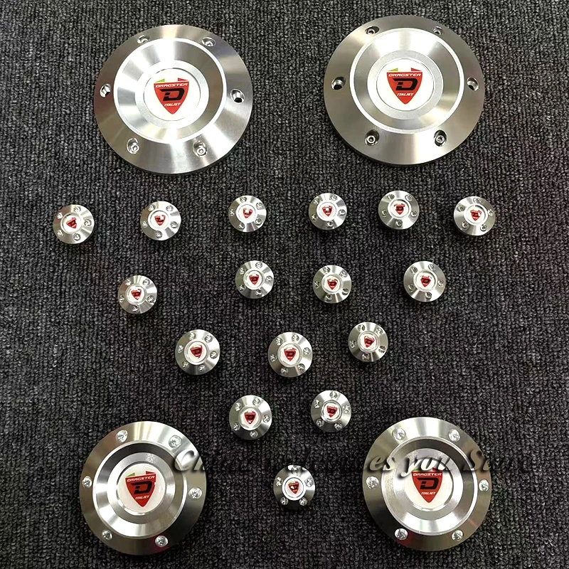 20 Pz Argento Rosso Cnc Telaio Foro Copertura Caps Plug Decor Moto Per Italjet Dragster 200 2021 2022