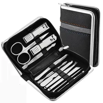 스테인레스 스틸 네일 도구 세트, 가정용 귀 스푼 가위, 일상 생활용 미니 컴팩트 선물, 눈썹 클립 트위저 상품 이미지