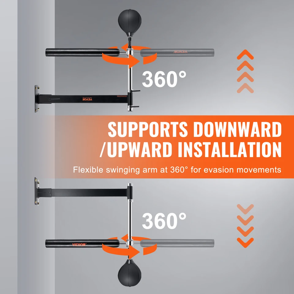 SucceBuy ウォールマウントボクシングスピニングバー パンチングボール