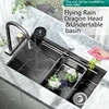 Stainless Steel Kitchen Sink With Faucet Large Single Slot Multifunctional Household Dishwashing Undermount Basin 1