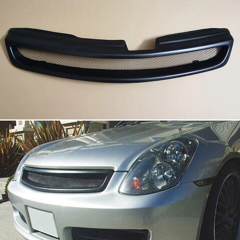 

Fit Infiniti G35 Sedan 4-door Nissan Skyline 2003 2004 Year Racing Grille Redesign Front Bumper Grill Body Kit Accessories