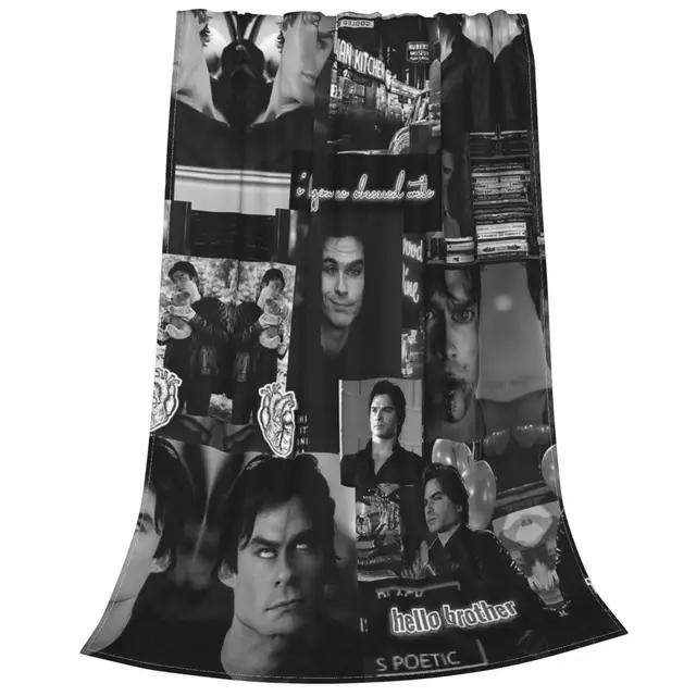 Damon Salvatore The Vampire Diaries Blankets Velvet All Season Warm