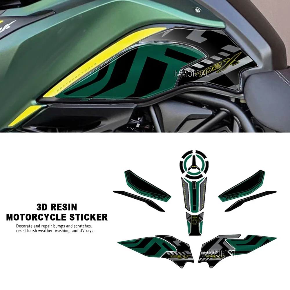 Benelli TRK 702X TRK 702X2023 탱크 데칼용 3D 젤 에폭시 송진 스티커 키트, 탱크 패드, 오토바이 액세서리