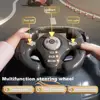 Kids Driving Simulator Toy 200 Levels Adjustable Steering Wheel Toy Toddlers Interactive Pretend Driving Car Racing Board Game 4
