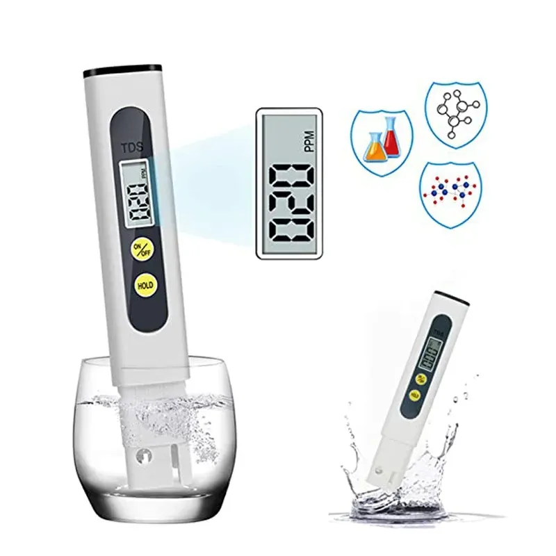 TDS Meter Digital Water Tester 0-9990ppm Drinking Water Quality Analyzer Monitor Filter Rapid Test Aquarium Hydroponics Pools