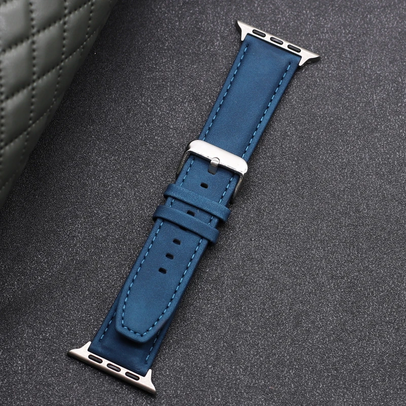 Elegant Leather-Silicone Hybrid Watch Band Bracelet
